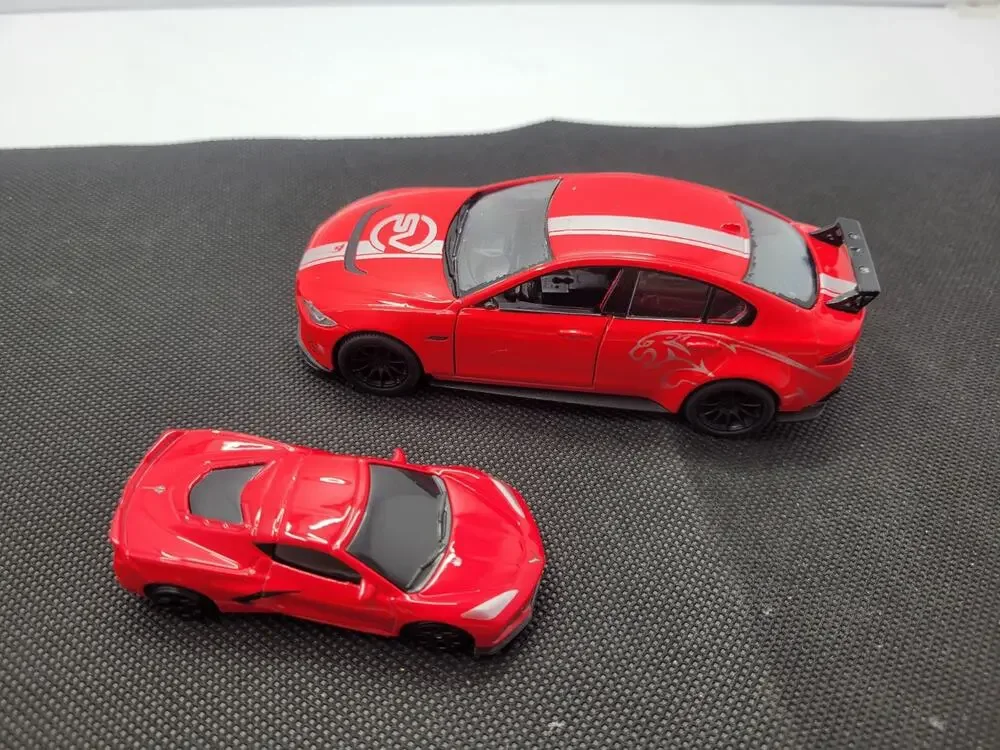 Kinsmart Jaguar XE SV Project 8 Red Diecast Car 1:38 Pull Back Toy Lot 2